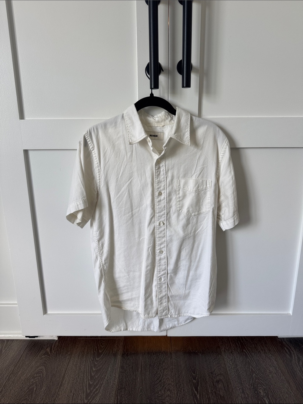 Buck Mason Men's Short-Sleeve Button-Up Shirt - White - Medium